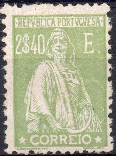 2147.jpg -     Lote:    2147      Lotes pelo Correio      Portugal        Descrição:         1924/26 &mdash; Ceres. CE293, 2$40. Valor de catálogo &euro; 359,00.        **       Valor Base:     &euro; 30,00     Valor Venda:     &euro; 35,00     