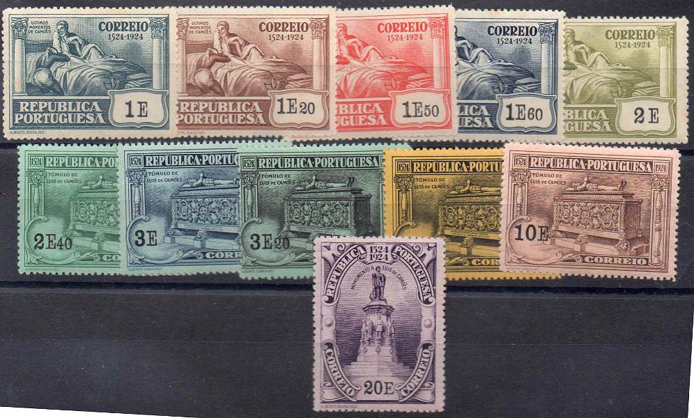 2151.jpg -     Lote:    2151      Lotes pelo Correio      Portugal        Descrição:         1924 &mdash; 4.º Centenário do nascimento de Luís de Camões. CE299/329. Série completa. Valor de catálogo &euro; 155,00.        ***       Valor Base:     &euro; 15,00     Valor Venda:     &euro; 37,00     