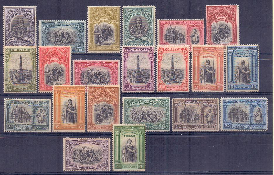 2154.jpg -     Lote:    2154      Lotes pelo Correio      Portugal        Descrição:         1926 &mdash; Independência de Portugal * 1.ª emissão. CE361/381. Série completa. Valor de catálogo &euro; 290,00.        **       Valor Base:     &euro; 30,00     Valor Venda:     &euro; 37,00     