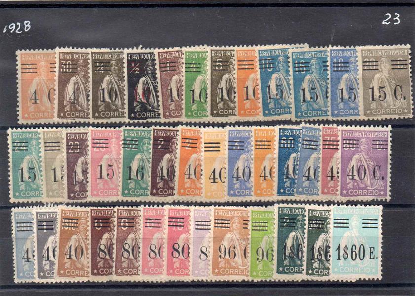 2165.jpg -     Lote:    2165      Lotes pelo Correio      Portugal        Descrição:         1928/29 &mdash; Ceres c/ sobretaxa. CE45&frac14;87. Série completa. Valor de catálogo &euro; 315,00.        **       Valor Base:     &euro; 28,00     Valor Venda:     &euro; 33,00     