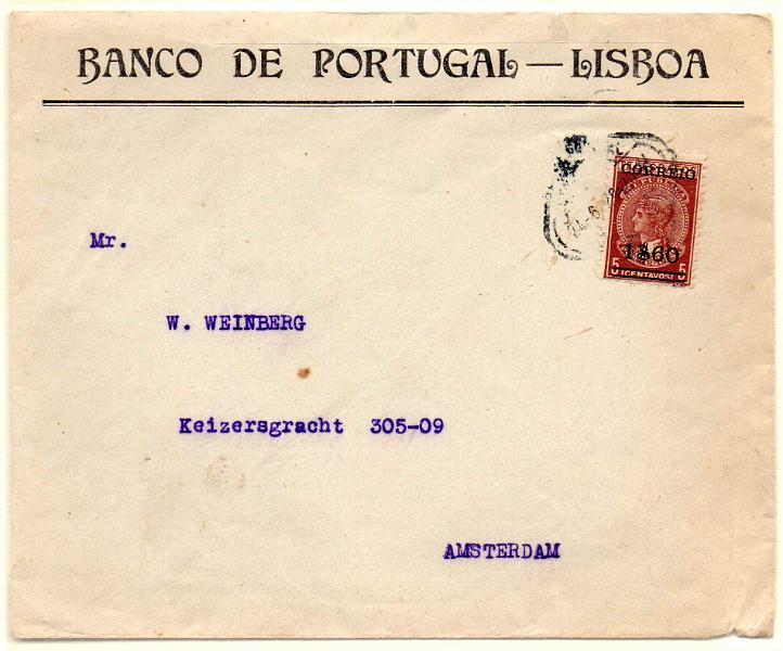 2172.jpg -     Lote:    2172      Lotes pelo Correio      Portugal        Descrição:         1929 &mdash; Imposto telegráfico. CE494, 1$60 s/ 5cSobrescrito circulado de Lisboa (24.06.29)        Carta       Valor Base:     &euro; 4,00     Valor Venda:     Retirado     