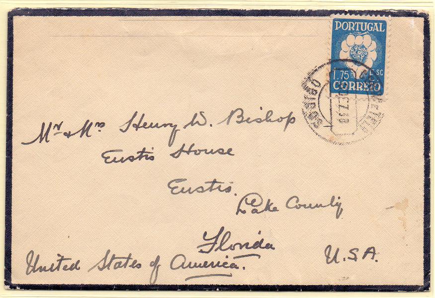 2180.jpg -     Lote:    2180      Lotes pelo Correio      Portugal        Descrição:         1938 &mdash; 5.º Congresso da Vinha e do Vinho. CE582, 1$75 em sobrescrito circulado de Óbidos (08.12.38) para a Flórida.        Carta       Valor Base:     &euro; 5,00     Valor Venda:     Retirado     