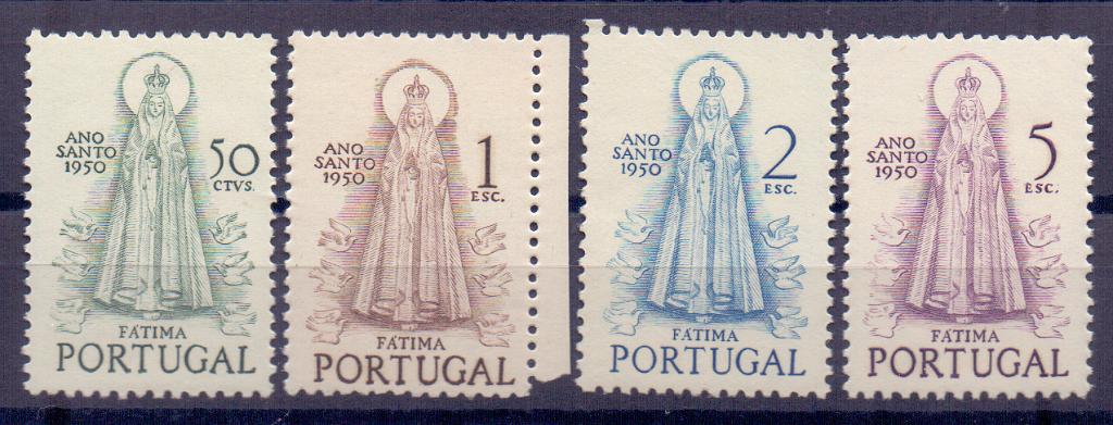 2198.jpg -     Lote:    2198      Lotes pelo Correio      Portugal        Descrição:         1950 &mdash; Ano Santo. CE 719/722. Série completa. Valor de catálogo &euro; 226,00.        ***       Valor Base:     &euro; 25,00     Valor Venda:     Retirado     