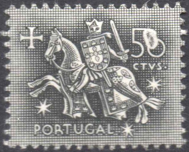 2207.jpg -     Lote:    2207      Lotes pelo Correio      Portugal        Descrição:         1953 &mdash; Cavaleiro Medieval. CE766, $50 preto s/ cinzento. Selo com impressão parasita sobre o valor.        **       Valor Base:     &euro; 5,00     Valor Venda:     &euro; 5,00     