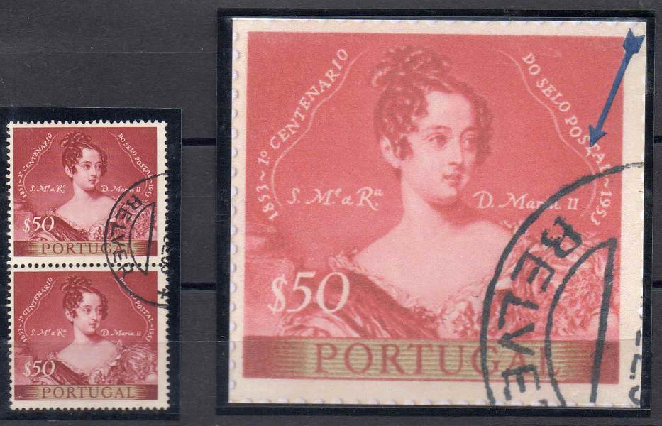 2210.jpg -     Lote:    2210      Lotes pelo Correio      Portugal        Descrição:         1953 &mdash; Centenário do Selo Postal Português. CE786, $50 vermelho. Par vertical em que um dos selos tem a variedade "," depois de "T" de "POSTAL".        O       Valor Base:     &euro; 5,00     Valor Venda:     Retirado     