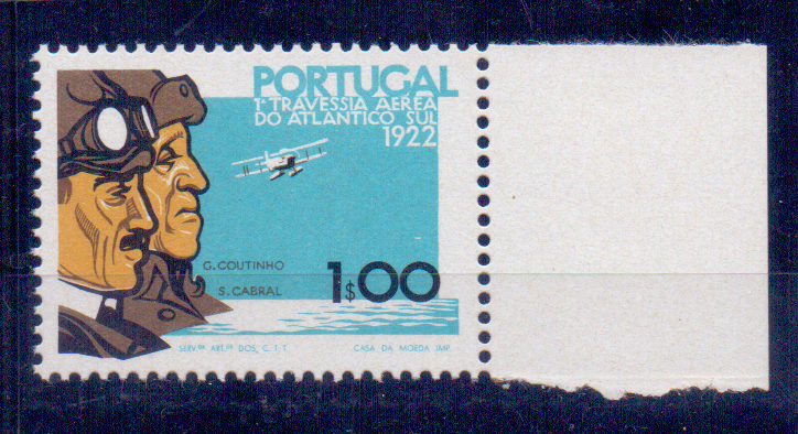 2239.jpg -     Lote:    2239      Lotes pelo Correio      Portugal        Descrição:         1972 &mdash; Cinquentenário da 1.ª Travessia Aérea Lisboa- Rio de Janeiro. CE1171, 1$00, denteado 13 &frac12;. Valor de catálogo &euro; 80,00         ***       Valor Base:     &euro; 12,00     Valor Venda:     &euro; 12,00     