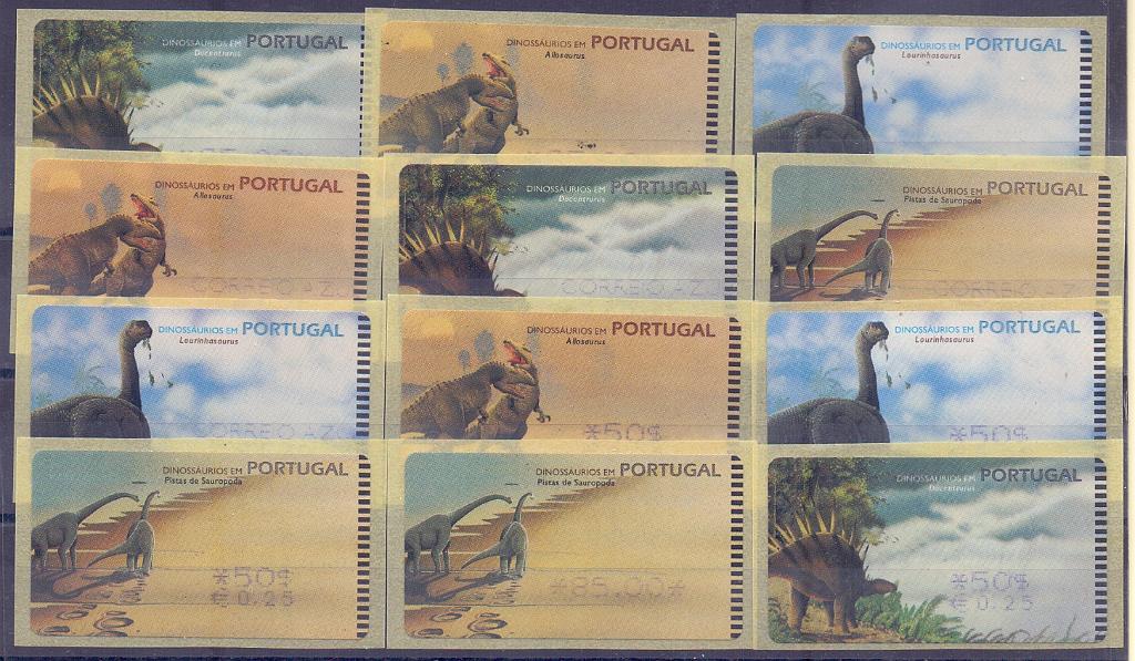 2267.jpg -     Lote:    2267      Lotes pelo Correio      Portugal        Descrição:         1999 &mdash; Dinossáurios em Portugal. Lote com 12 etiquetas CE19/20. Lote a ver.        ETQ       Valor Base:     &euro; 8,00     Valor Venda:     Retirado     