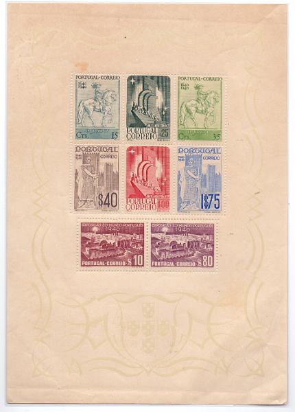 2290.jpg -     Lote:    2290      Lotes pelo Correio      Portugal        Descrição:         1940 &mdash; Centenários da Fundação e da Restauração. CE BLC2. Bloco com alguns vincos e sujidade.        BLC***       Valor Base:     &euro; 25,00     Valor Venda:     Retirado     