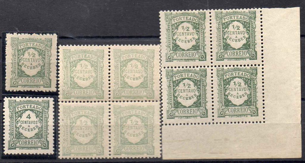 2317.jpg -     Lote:    2317      Lotes pelo Correio      Portugal        Descrição:         1922/27 &mdash; Porteado. Emissão regular. Unicolor. CE POR28, &frac12; c verde. Lote composto por duas com tonalidades diferentes + selos isolados de &frac12; e 4c.        ***       Valor Base:     &euro; 5,00     Valor Venda:     Retirado     