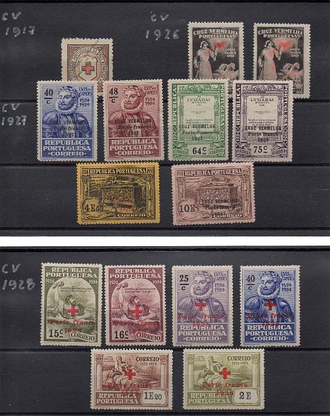 2321.jpg -     Lote:    2321      Lotes pelo Correio      Portugal        Descrição:         1916/1938 &mdash; Porte Franco. Cruz Vermelha Portuguesa. Séries emitidas + vinhetas. Lote a ver.        **       Valor Base:     &euro; 25,00     Valor Venda:     &euro; 27,00     