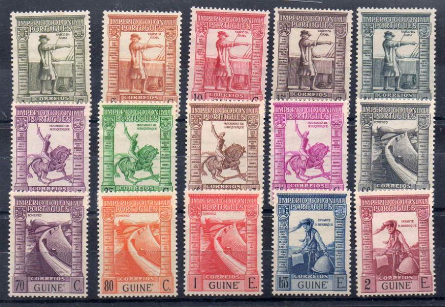 2349.jpg -     Lote:    2349      Lotes pelo Correio      Guiné       Descrição:         1938 &mdash; Império Colonial Português. CE223/240. Série completa. Valor de catálogo &euro; 97,00.        **       Valor Base:     &euro; 12,00     Valor Venda:     Retirado     