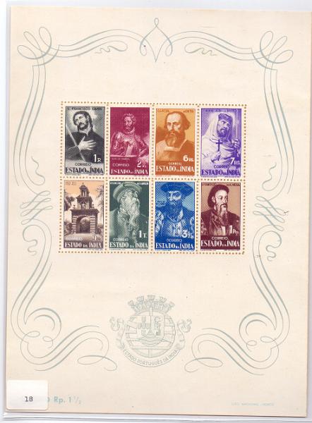 2361.jpg -     Lote:    2361      Lotes pelo Correio      Índia       Descrição:         1946 Motivos Históricos. CE BLC1. valor de catálogo &euro; 65.00        BLC**       Valor Base:     &euro; 8,00     Valor Venda:     &euro; 8,00     