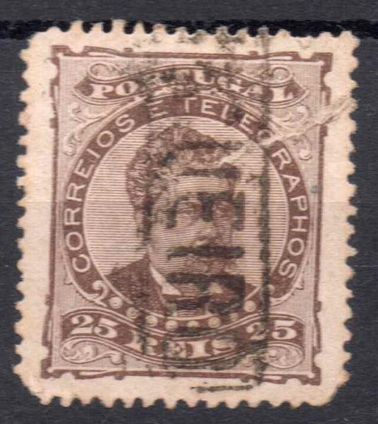 2472.jpg -     Lote:    2472      Lotes pelo Correio      Portugal        Descrição:         Carimbos nominativos. 1882/83 &mdash; D. Luís I, de frente. CE57, 25 reis castanho. Selo obliterado com carimbo a preto "FIGUEIRÓ". Selo com defeitos.        O       Valor Base:     &euro; 5,00     Valor Venda:     Retirado     