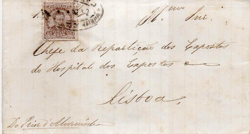 2476.jpg -     Lote:    2476      Lotes pelo Correio      Portugal        Descrição:         Carimbos de dupla oval. 1882/83 &mdash; D. Luís, de frente. CE57, 25 reis em carta circulada de Caldas da Rainha para Lisboa. Carimbo de dupla oval batido a sépia CALDAS DA RAINHA.        Carta       Valor Base:     &euro; 6,00     Valor Venda:     Retirado     