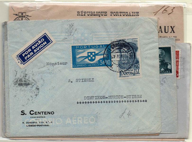 2681.jpg -     Lote:    2681      Lotes pelo Correio             Descrição:         Portugal &mdash; Lote com 8 sobrescritos circulados com selos do período da 2.ª guerra, com algumas boas taxas. Lote a ver.        Lote       Valor Base:     &euro; 6,00     Valor Venda:     &euro; 6,00     