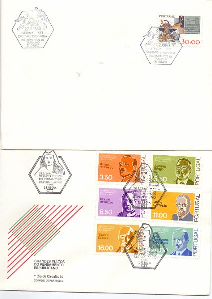 2689.jpg -     Lote:    2689      Lotes pelo Correio             Descrição:         Portugal &mdash; Lote com FDCs desde os anos 1950 até aos anos de 1990, muito bem conservados, mas com algumas faltas.        Lote       Valor Base:     &euro; 30,00     Valor Venda:     &euro; 75,00     
