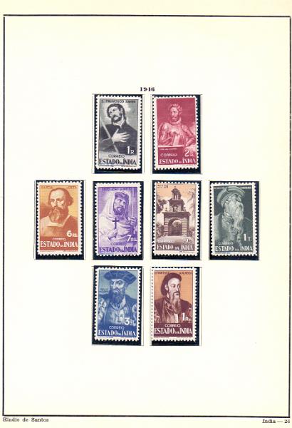 2705.jpg -     Lote:    2705      Lotes pelo Correio             Descrição:         Índia Portuguesa. Lote com quatro séries completas, com selos novos: CE376/383, 384/388, 459/466 e 477/504. Todos os estados. Lote a ver.        Lote       Valor Base:     &euro; 8,00     Valor Venda:     &euro; 8,00     