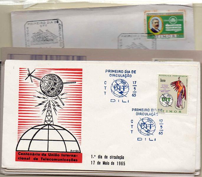 2711.jpg -     Lote:    2711      Lotes pelo Correio             Descrição:         Timor. Lote composto por 15 FDC's de Timor, 1 sobrescrito de Portugal e 1 IP da Índia. Lote a ver.         Lote       Valor Base:     &euro; 10,00     Valor Venda:     &euro; 12,00     