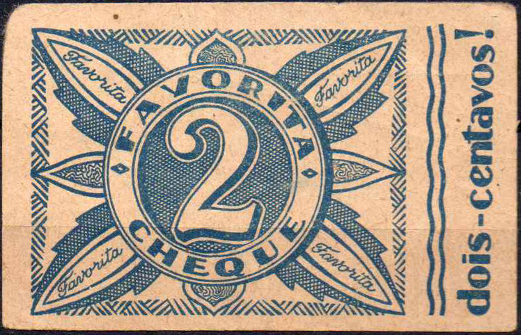2732.jpg -     Lote:    2732      Lotes pelo Correio             Descrição:         Favorita &mdash; Cheque de 2C. UNC.        CDL       Valor Base:     &euro; 10,00     Valor Venda:     &euro; 10,00     