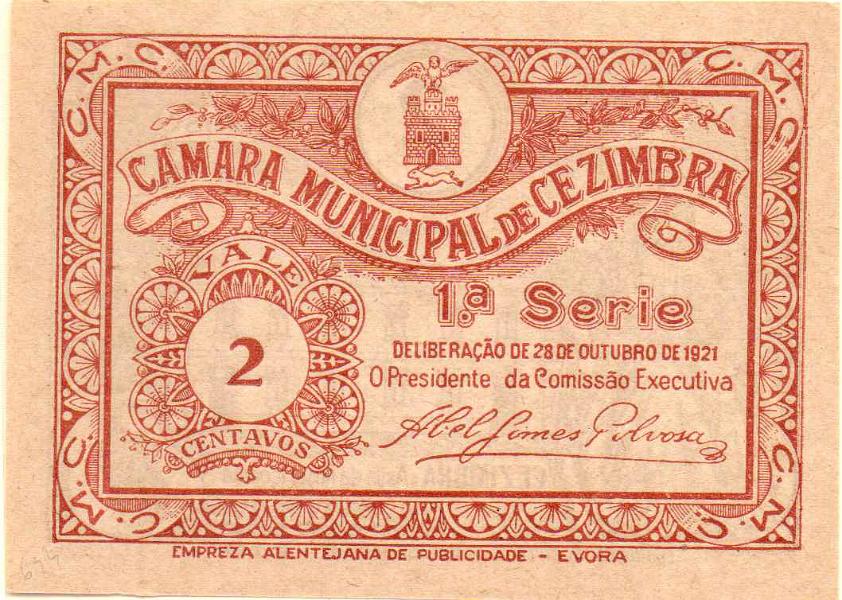 2740.jpg -     Lote:    2740      Lotes pelo Correio             Descrição:         Cezimbra (Câmara Municipal). 2C castanho. MA694. UNC.        CDL       Valor Base:     &euro; 10,00     Valor Venda:     Retirado     