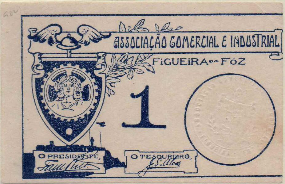 2744.jpg -     Lote:    2744      Lotes pelo Correio             Descrição:         Figueira da Foz, Associação Comercial e Industrial. 1C azul. MA922. UNC.        CDL       Valor Base:     &euro; 10,00     Valor Venda:     Retirado     