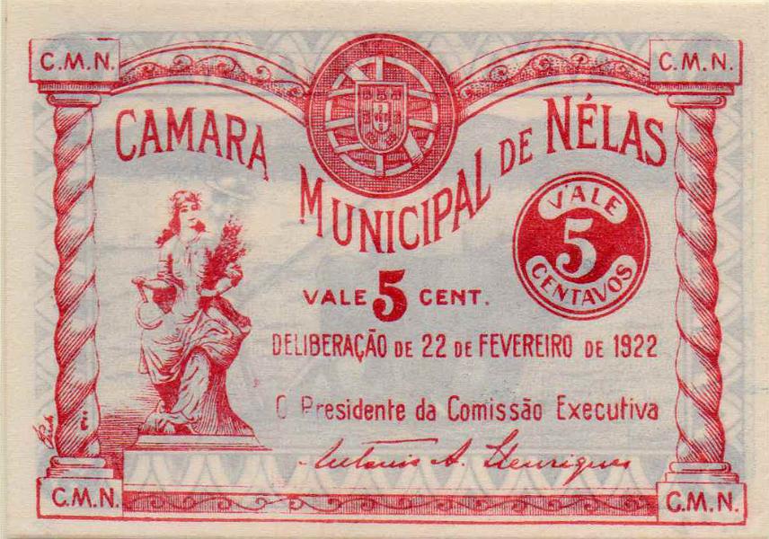 2748.jpg -     Lote:    2748      Lotes pelo Correio             Descrição:         Nelas (Câmara Municipal. 5C rosa. UNC.        CDL       Valor Base:     &euro; 10,00     Valor Venda:     Retirado     
