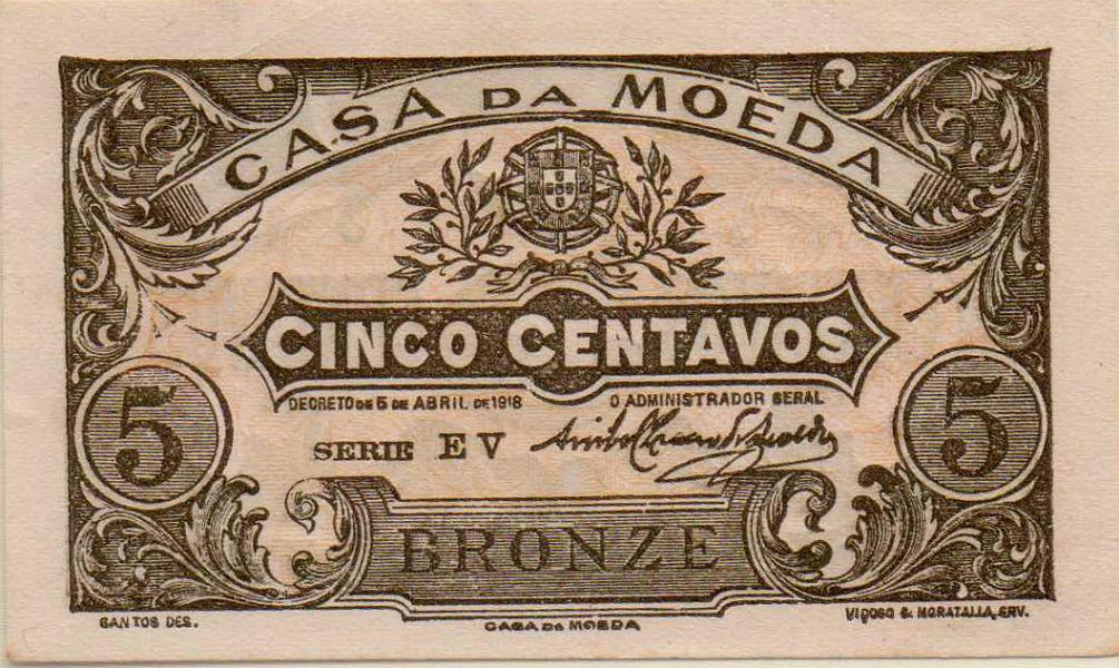 2754.jpg -     Lote:    2754      Lotes pelo Correio             Descrição:         Casa da Moeda. 5C Série EV, amarelo. UNC.        CDL       Valor Base:     &euro; 10,00     Valor Venda:     Retirado     