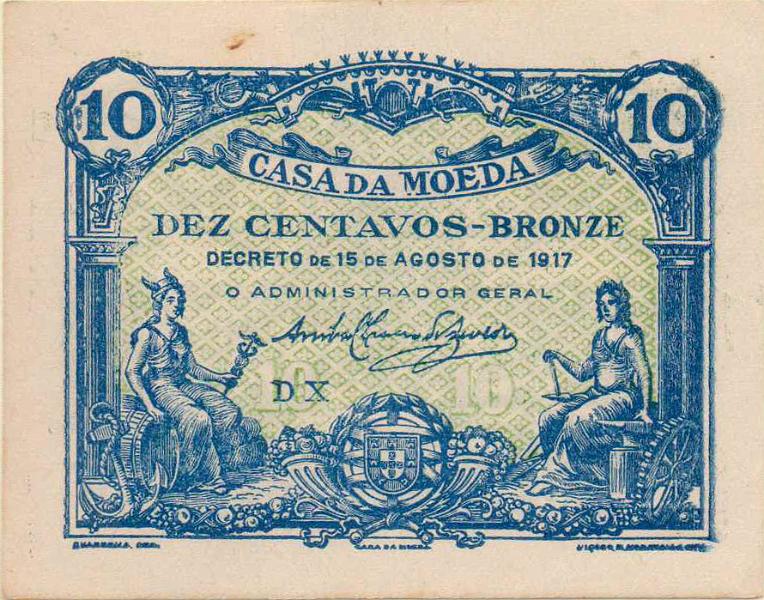 2756.jpg -     Lote:    2756      Lotes pelo Correio             Descrição:         Casa da Moeda R. P.. 10C Série DX, azul. UNC.        CDL       Valor Base:     &euro; 10,00     Valor Venda:     &euro; 10,00     