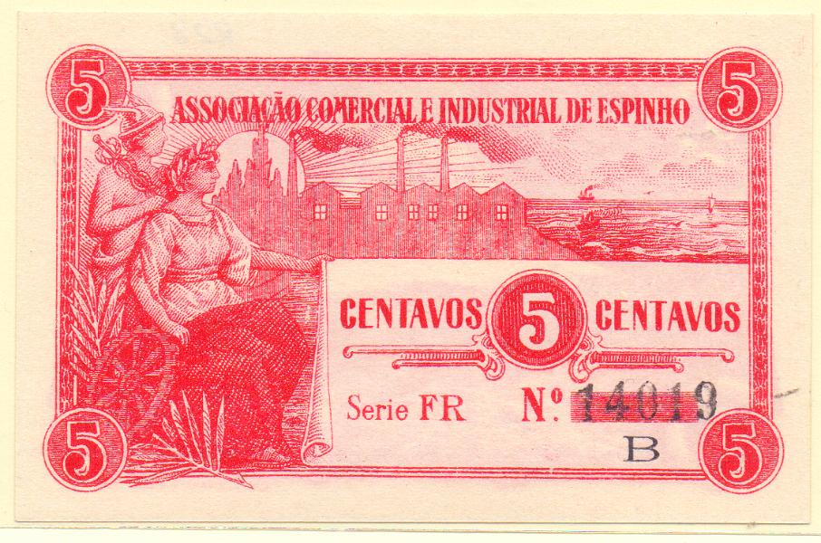 2772.jpg -     Lote:    2772      Lotes pelo Correio             Descrição:         Espinho (Associação Comercial e Industrial) &mdash; 5 C, MA 828, Nova           CDL       Valor Base:     &euro; 5,00     Valor Venda:     Retirado     
