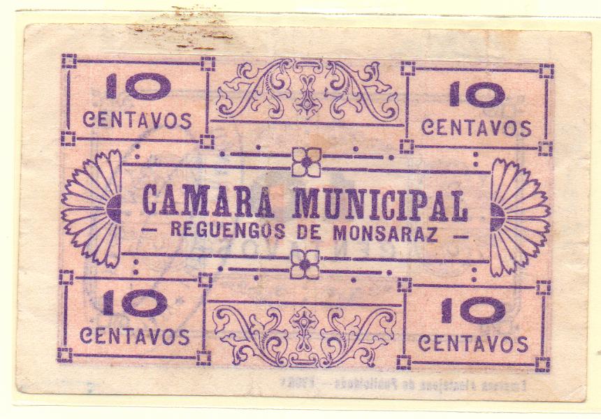 2805.jpg -     Lote:    2805      Lotes pelo Correio             Descrição:         Reguengos de Monsaraz Portalegre (Câmara Municipal) &mdash; 10 C, MA 1930.a, MBC (Escassa no Índice MA)        CDL       Valor Base:     &euro; 4,00     Valor Venda:     &euro; 4,00     
