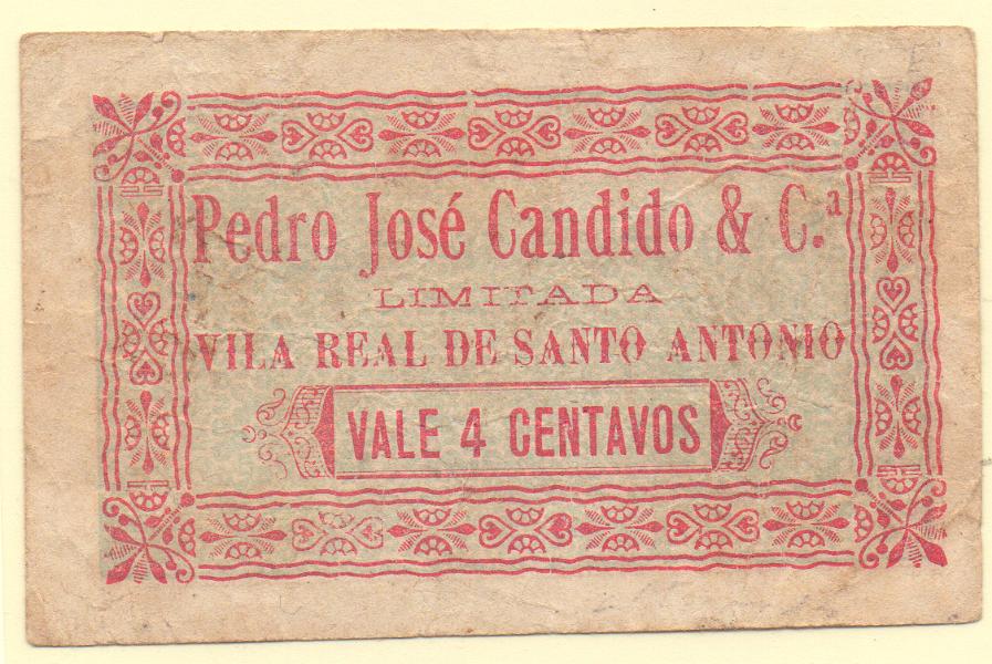 2813.jpg -     Lote:    2813      Lotes pelo Correio             Descrição:         Vila Real de Santo António, "Pedro José Cândido & Cª &mdash; 4 C. MA 2489, MBC, Escassa (Rara no Índice MA)        CDL       Valor Base:     &euro; 5,00     Valor Venda:     Retirado     
