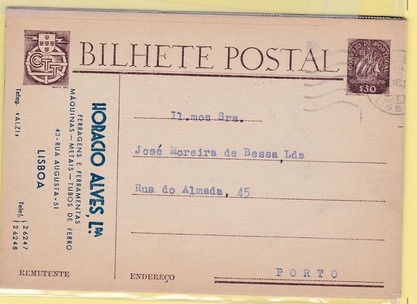 1678.jpg -     Lote:    1678      Lotes pelo Correio      Portugal        Descrição:         1943 &mdash; Caravela. OM98, $30. Lote com 4 inteiros circulados. Todos com diferentes repicagens.        IC       Valor Base:     &euro; 12,00     Valor Venda:     Retirado     