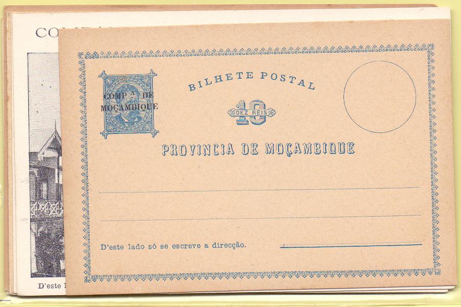 1752.jpg -     Lote:    1752      Lotes pelo Correio      Companhia de Moçambique       Descrição:         Companhia de Moçambique. Lote com 7 inteiros novos: OM1, OM9C, OM10D, OM16, OM17, OM31 + cartão postal 2C. Lote a ver.        Lote       Valor Base:     &euro; 5,00     Valor Venda:     &euro; 5,00     