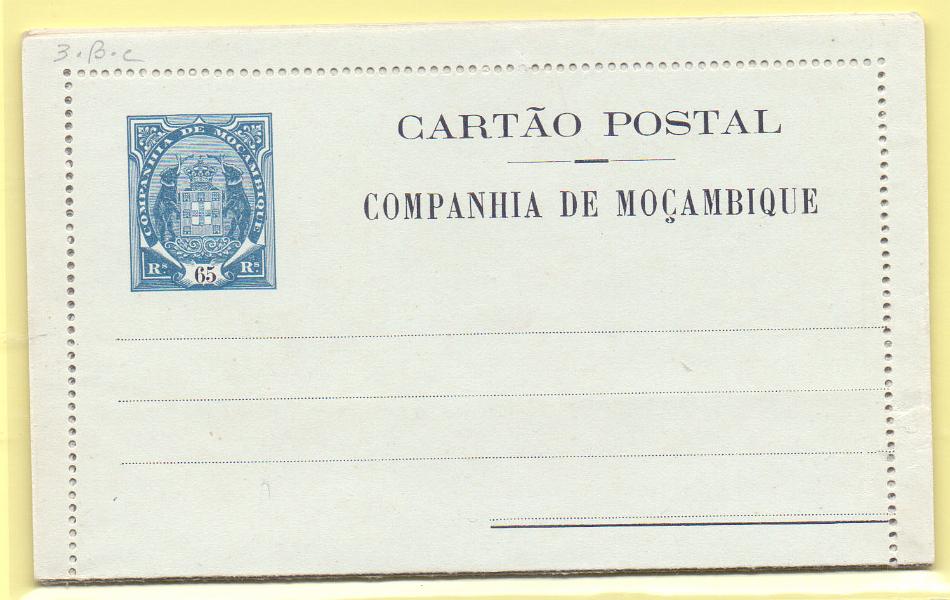 1756.jpg -     Lote:    1756      Lotes pelo Correio      Companhia de Moçambique       Descrição:         1904 &mdash; Elefantes. Bilhetes-carta. OM1 de A a D, 65 reis. Novos.        Lote       Valor Base:     &euro; 6,00     Valor Venda:     Retirado     