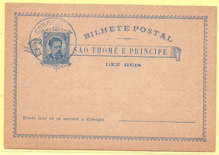 1764.jpg -     Lote:    1764      Lotes pelo Correio      S. Tomé e Príncipe       Descrição:         1885 &mdash; D. Luís I. OM1, 10 reis. Novo com carimbo de favor de S. Tomé.        IN       Valor Base:     &euro; 3,00     Valor Venda:     Retirado     
