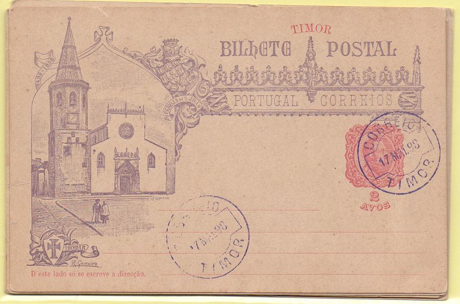 1769.jpg -     Lote:    1769      Lotes pelo Correio      Timor       Descrição:         1898/1900 &mdash; 4.º Centenário do Descobrimento do Caminho Marítimo para a Índia. Lote com 6 inteiros postais diferentes, obliterados com carimbo de favor de Timor. Lote a ver..        IN       Valor Base:     &euro; 3,00     Valor Venda:     Retirado     