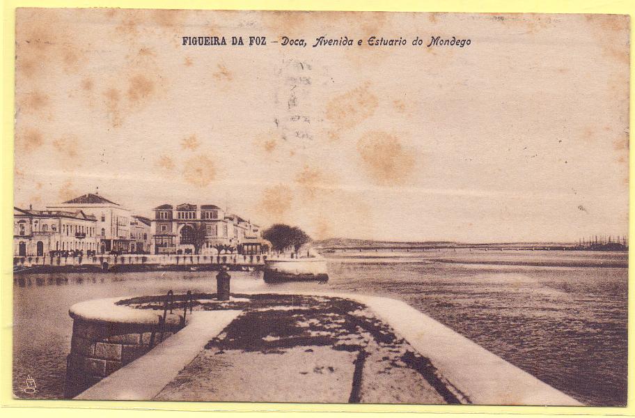 1817.jpg -     Lote:    1817      Lotes pelo Correio             Descrição:         Figueira da Foz. Doca, Avenida e Estuário do Mondego. Algumas manchas. Circulado.        PI       Valor Base:     &euro; 3,00     Valor Venda:     Retirado     