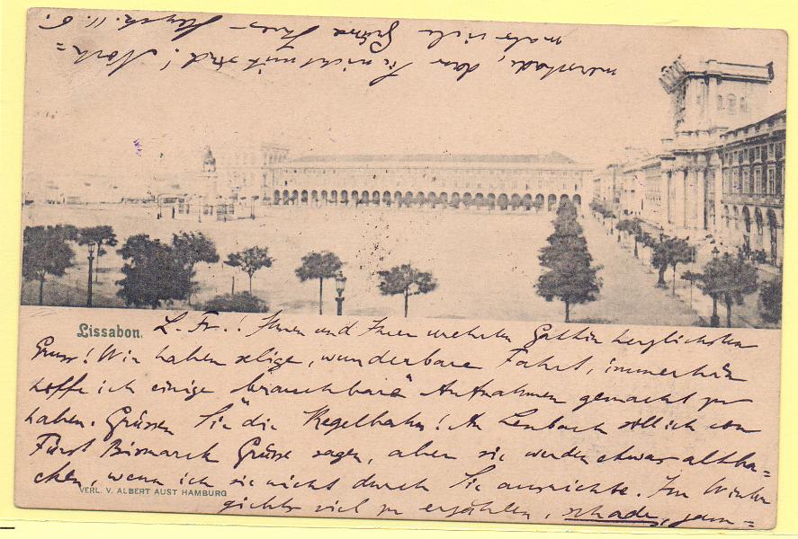 1826.jpg -     Lote:    1826      Lotes pelo Correio             Descrição:         Lisboa. Terreiro do Paço. Circulado.        PI       Valor Base:     &euro; 8,00     Valor Venda:     Retirado     