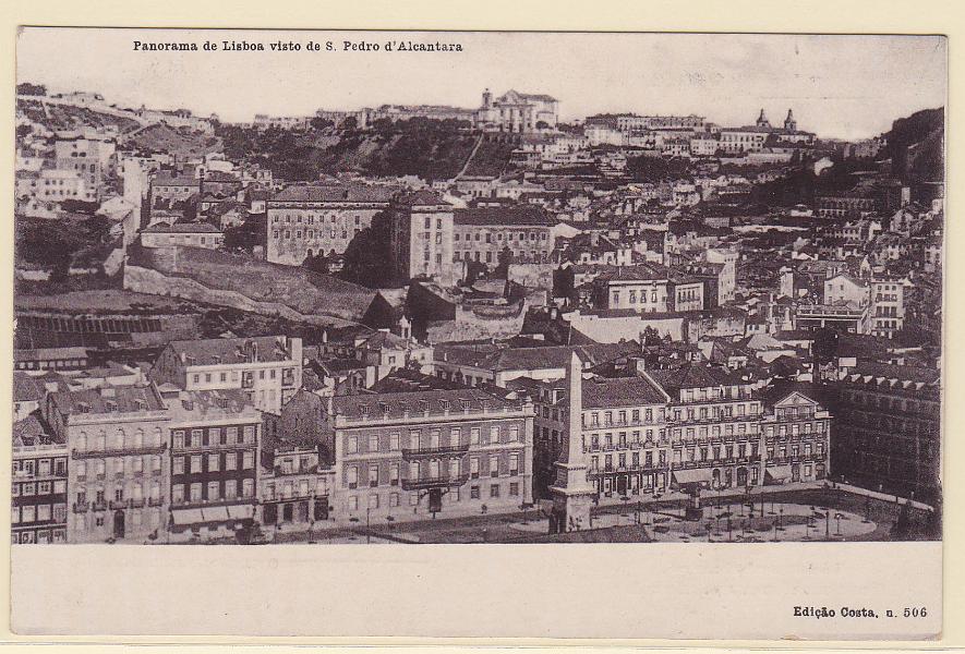 1834.jpg -     Lote:    1834      Lotes pelo Correio             Descrição:         Lisboa * Panorama de Lisboa visto de S. pedro d'Alcantara. Edição Costa. Colorido. Circulado.        PI       Valor Base:     &euro; 3,00     Valor Venda:     Retirado     