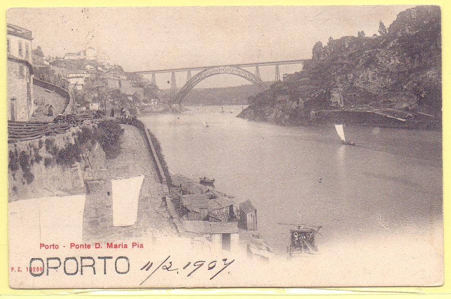 1851.jpg -     Lote:    1851      Lotes pelo Correio             Descrição:         Porto &mdash; Ponte D. maria Pia. Circulado.        PI       Valor Base:     &euro; 6,00     Valor Venda:     Retirado     