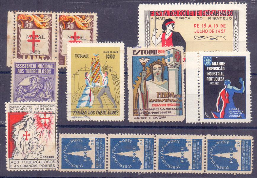 1976.jpg -     Lote:    1976      Lotes pelo Correio             Descrição:         Vinhetas- Lote com 12 vinhetas, incluindo ANT, e alusivos a festas e romarias.         Lote       Valor Base:     &euro; 5,00     Valor Venda:     Retirado     
