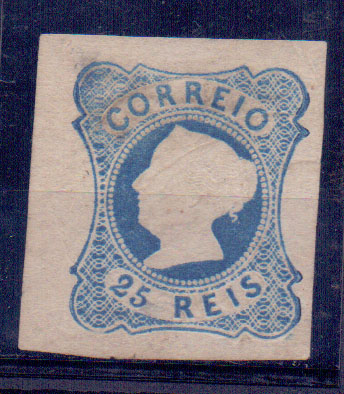 2044.jpg -     Lote:    2044      Lotes pelo Correio      Portugal       Descrição:         1853 &mdash; D. Maria II. CE2, 25 reis azul. Selo com boas margens, mas duas transparências. Lote a ver.        *       Valor Base:     &euro; 30,00     Valor Venda:     Retirado     