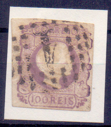 2049.jpg -     Lote:    2049      Lotes pelo Correio      Portugal       Descrição:         1855/56 &mdash; D. Pedro V. cabelos lisos. CE9, 100 reis. Selo com margens curtas. Valor de catálogo &euro; 175,00.        O       Valor Base:     &euro; 8,00     Valor Venda:     Retirado     