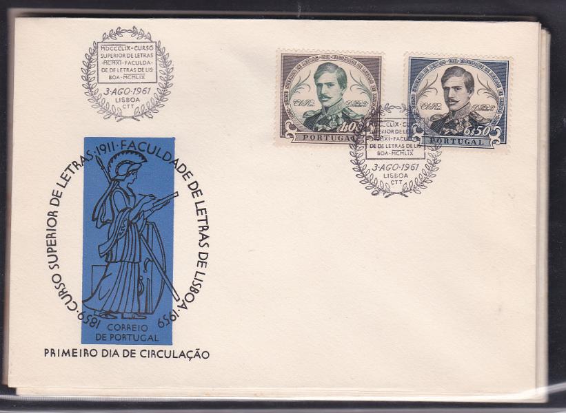2298.jpg -     Lote:    2298      Lotes pelo Correio      Portugal       Descrição:         1961/62 &mdash; Dois anos completos de FDC - 10 FDC's.        FDC       Valor Base:     &euro; 9,00     Valor Venda:     Retirado     