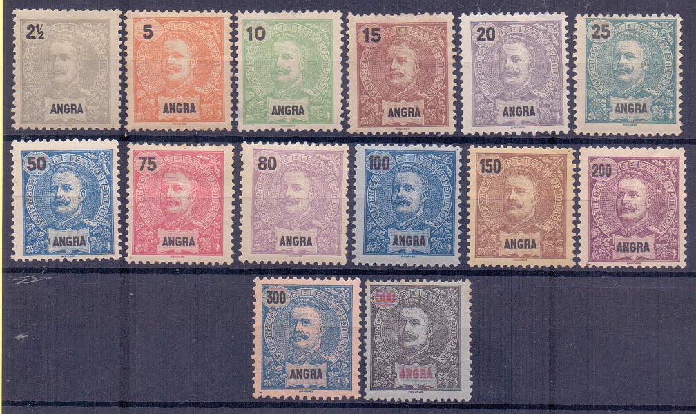 2409.jpg -     Lote:    2409      Lotes pelo Correio      Distritos Postais       Descrição:         1897 &mdash; D. Carlos I, tipo Mouchon. CE 13/26. Série completa. Inclui o selo CE26 12 Ÿ, regomado. Valor de catálogo &euro; 107,00.        **       Valor Base:     &euro; 9,00     Valor Venda:     &euro; 27,00     