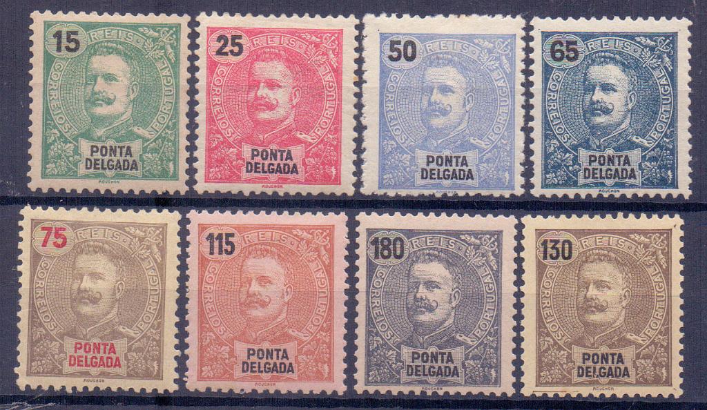 2418.jpg -     Lote:    2418      Lotes pelo Correio      Distritos Postais       Descrição:         1898/1905 &mdash; D. Carlos I, tipo Mouchon. CE27/34. Série completa com os selos regomados. Valor de catálogo &euro; 68,00.        **       Valor Base:     &euro; 6,00     Valor Venda:     &euro; 6,00     