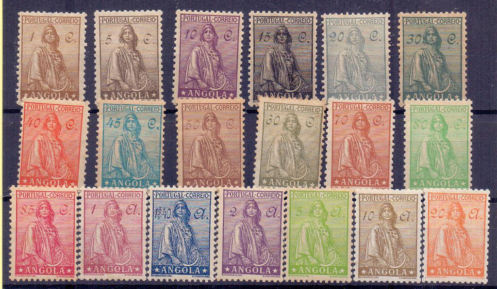 2424.jpg -     Lote:    2424      Lotes pelo Correio      Angola       Descrição:         1932 &mdash; Ceres. Novo tipo. CE228/246. Série completa com goma não original. Valor de catálogo &euro; 150,00.        RG**       Valor Base:     &euro; 15,00     Valor Venda:     Retirado     
