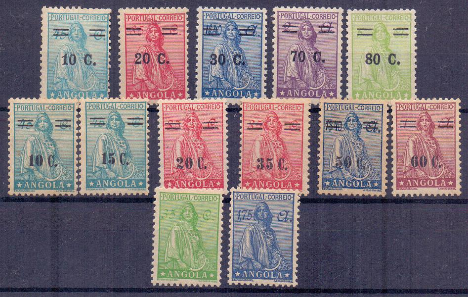2425.jpg -     Lote:    2425      Lotes pelo Correio      Angola       Descrição:         1934/46 &mdash; Ceres. Novo tipo + Ceres, Novo tipo c/ sobretaxa. CE247/51 + CE279/284 + CE280/281. Séries sobretaxadas com goma não original e série normal com goma original.        RG***       Valor Base:     &euro; 10,00     Valor Venda:     Retirado     