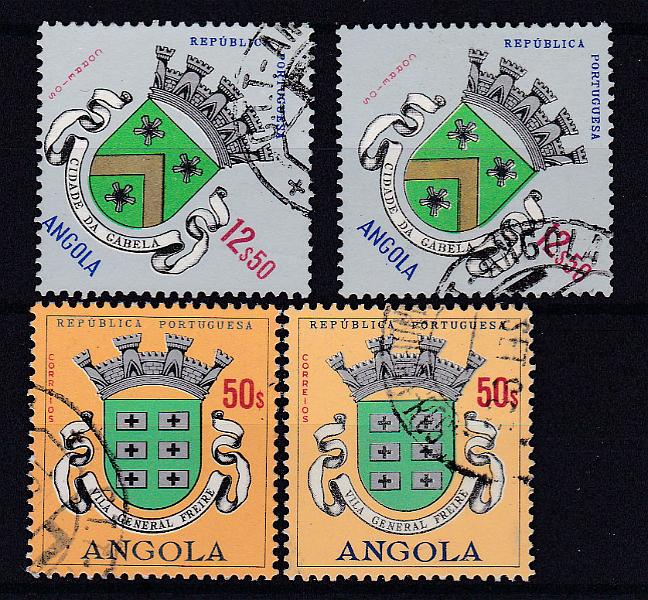 2434.jpg -     Lote:    2434      Lotes pelo Correio      Angola       Descrição:         1963 &mdash; Brasões de Angola. CE449, 12$50. Selo com o denteado deslocado + CE478, 50$00 com tonalidade de cor. Acompanham selos normais para comparação        O       Valor Base:     &euro; 3,00     Valor Venda:     &euro; 11,00     