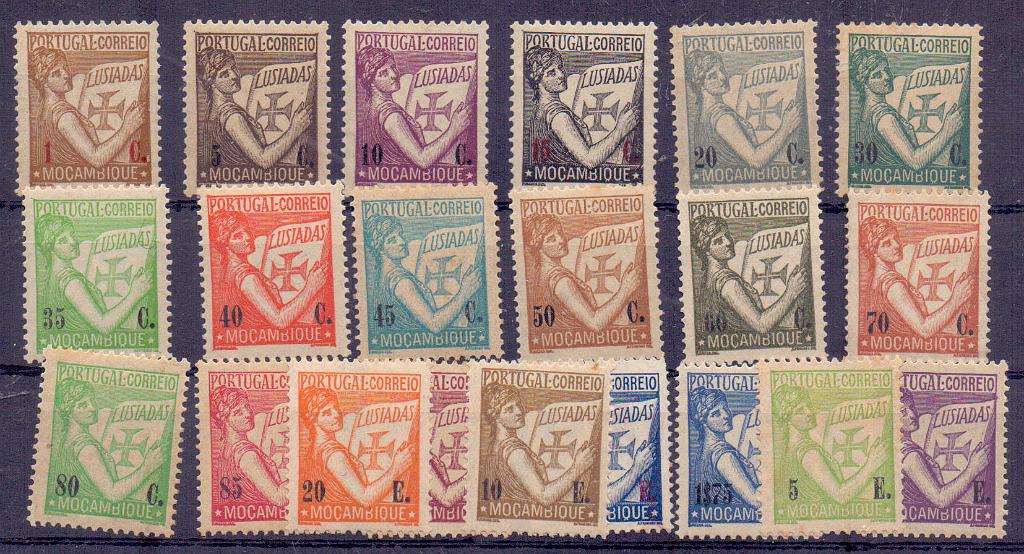 2467.jpg -     Lote:    2467      Lotes pelo Correio      Moçambique       Descrição:         1933 &mdash; Lusíadas. CE 270/288. Série completa. Goma não original. Valor de catálogo &euro; 117,00.        ***       Valor Base:     &euro; 12,00     Valor Venda:     &euro; 12,00     